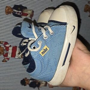VTG 90s Nike Low-Top Canvas Denim Sneakers  Baby 5C